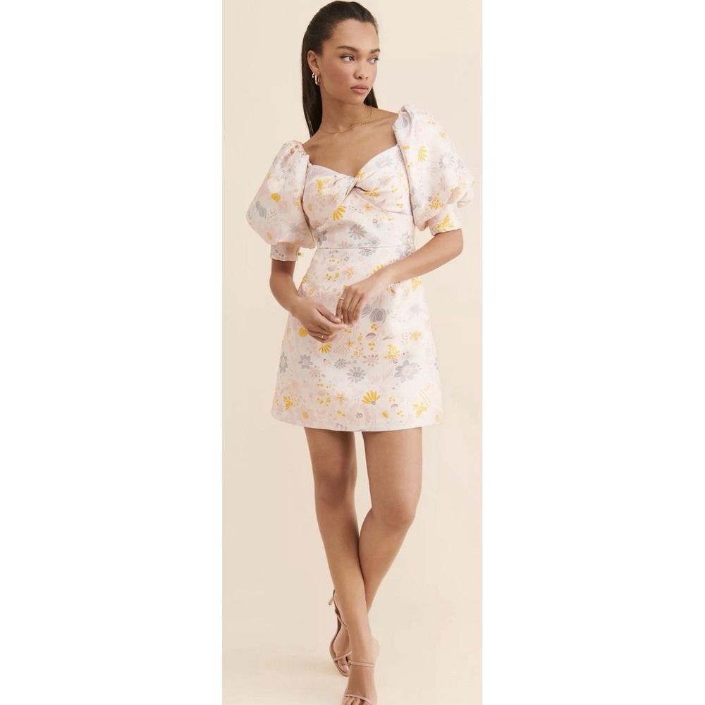 Hutch Floral Jacquard Mini Dress